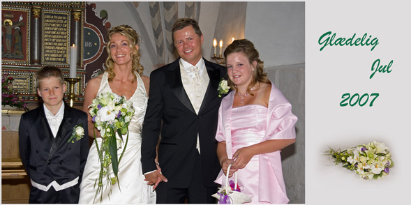 Takkekort fra brudeparret